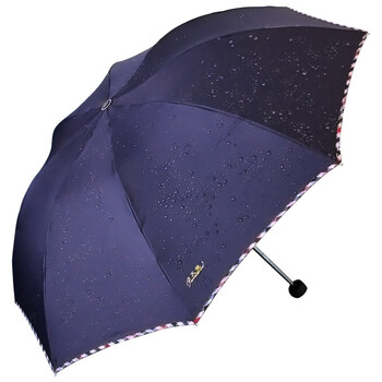 
                                        
                                                            天堂伞 三折晴雨伞碰击布拒氺男女经典商务伞57cm*8骨 307E1#包边深藏青                