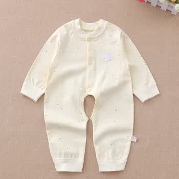 可爱布丁 婴儿衣服婴儿连体衣秋冬宝宝衣服儿童纯棉哈衣男女宝宝爬爬