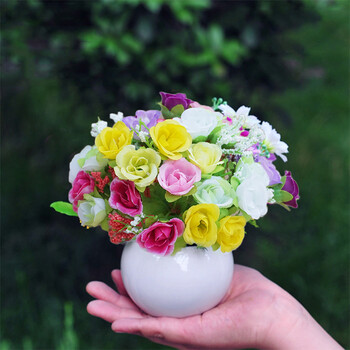 绿秀仿真花套装假花摆件塑料花含陶瓷花瓶花束仿真植物盆景绢花客厅阳台餐桌装饰花盆栽混色钻玫1盆 配圆形陶瓷花盆 含盆 图片价格品牌报价 京东 绿秀仿真花套装假花摆件塑料花含陶瓷花瓶花束仿真植物盆景绢花客厅阳台餐桌装饰花盆栽混色钻玫1盆 配圆形陶瓷花盆 含盆 图片价格品牌报价 京东