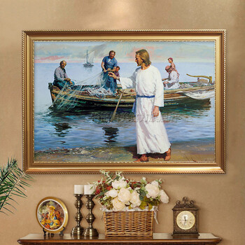 天主教圣像画装饰画客厅餐厅走廊过道沙发背景墙电表箱装饰画耶稣仿真