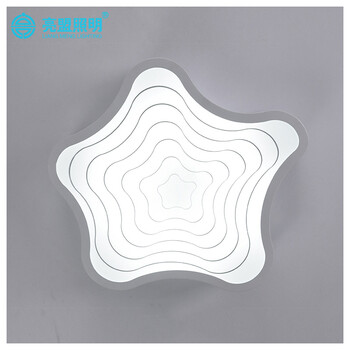 亮盟照明LED吸顶灯创意现代简约卧室客厅灯超亮节能省电灯具8603 LED白色 中号 无极调光调色+遥控