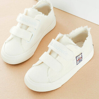 贝贝品牌童鞋 低帮儿童鞋子男女童帆布鞋2018新款男女童板鞋流苏边