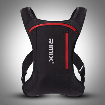 RIMIX 户外双肩骑行水袋背包 可充电发光安全反光 透气男女越野跑 经典黑色