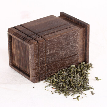 
                                                            自然之风 茶叶罐方形桐木茶叶罐实木储物收纳盒（1个） 手工艺茶具                