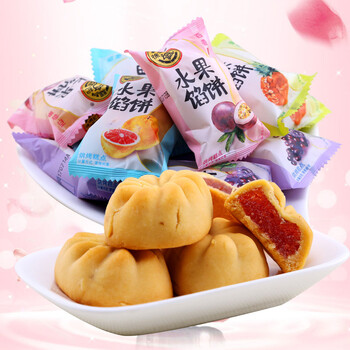 徐福记 水果馅饼500g多口味水果月饼 酥传统糕点特产包馅酥凤梨酥饼茶