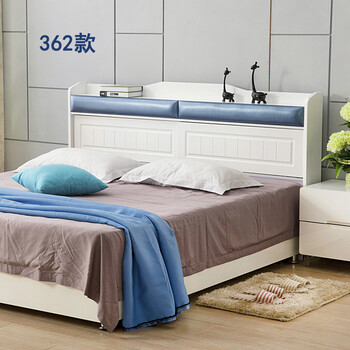 床头板软包 多功能储物床头 白色烤漆简约现代双人床头靠背板 362床头