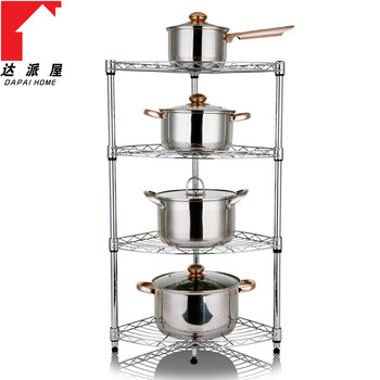
                                        
                                        【京东配送】达派屋DAPAI HOME 四层锅架转角架厨房置物架三角收纳储物架 B031 35*35*82高-19管四层                