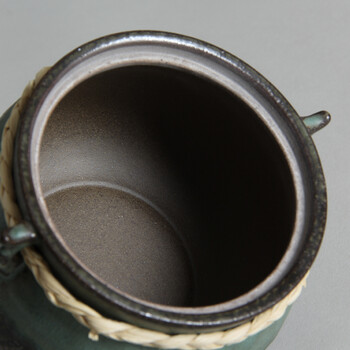 
                                        怀樽 茶叶罐陶瓷 大号小号宽口 存茶储茶醒茶罐 防潮储物密封罐 复古粗陶茶罐 小号                
