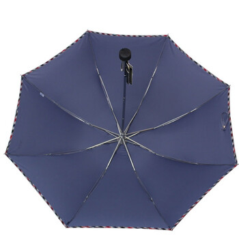 
                                        
                                                            天堂伞 三折晴雨伞碰击布拒氺男女经典商务伞57cm*8骨 307E4#包边兰灰                