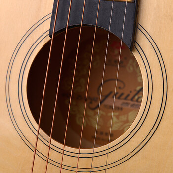 红棉zs-1 38寸初学民谣木吉他 缺角练习款 黑色