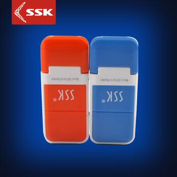 SSK飚王 SCRS022 风云高速专用microSD/TF单口读卡器 创意迷你 蓝色