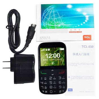 TCL 老人手机 i310 暗夜黑 移动联通2G手机