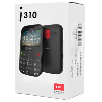 TCL 老人手机 i310 暗夜黑 移动联通2G手机