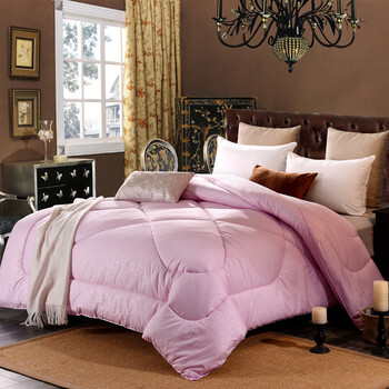 被子被芯加厚保暖羽丝绒被单人双人加厚冬被学生宿舍秋冬棉被粉色1802