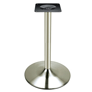 百越森 圆形不锈钢板电镀喇叭盘底盘桌腿 拉丝亮光餐台吧台脚 台脚