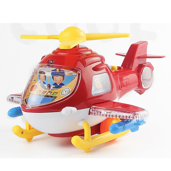 林达 耐摔儿童玩具车宝宝飞机直升机玩具惯性模型男孩音乐故事灯光
