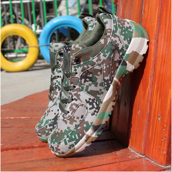 春夏空军迷彩运动鞋海军蓝色跑步鞋男鞋女军鞋林地训练慢跑鞋 317迷彩