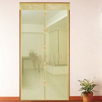 普润 免穿磁条软纱门 防蚊 防蝇 门帘-绿色（条纹鸟扣款） 90cm*210cm