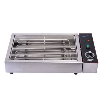 商用家用无烟 电热烧烤炉不锈钢烤玉米机烤肉电烧烤炉具 红色
