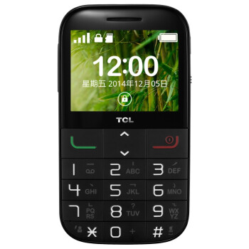 TCL 老人手机 i310 暗夜黑 移动联通2G手机