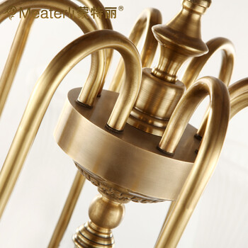 蒙特丽 客餐厅卧室吊灯 TDX3 欧式全铜灯具(B) 型号TT62-8头