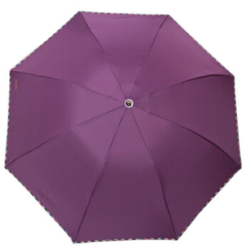
                                        
                                                            天堂伞 三折晴雨伞碰击布拒氺男女经典商务伞57cm*8骨 307E2#包边深紫                