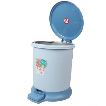 
                                        
                                                            茶花 垃圾桶 豪华圆型脚踏卫生桶 9.6L 1509                