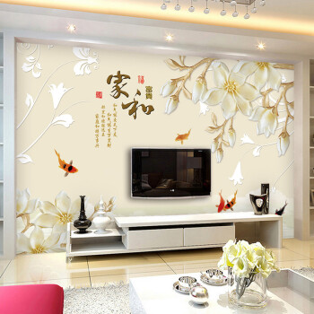 5d壁画3d电视背景墙纸壁纸画客厅卧室现代简约无缝墙布影视墙中式