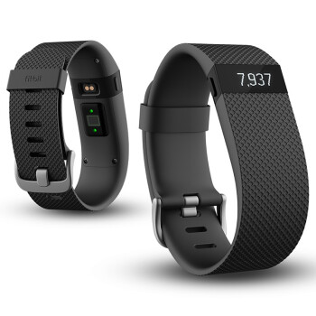 
                                        Fitbit Charge HR 智能乐活心率手环 心率实时监测 自动睡眠记录 来电显示 运动蓝牙手表计步器 黑色 S                