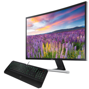 三星（SAMSUNG）S32E590C曲面显示器&雷蛇（Razer）噬魂金蝎背光游戏键盘（优惠套装）  