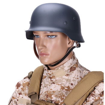 钢盔复刻版空军野战作战头盔摩托车安全帽 灰色 均码