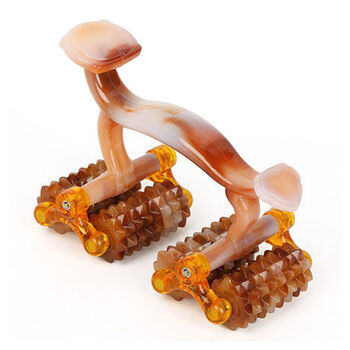 四轮按摩棒滚轮按摩器 手动颈部颈椎腿部背部 如意按摩器