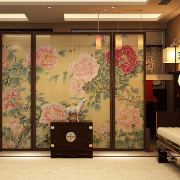 尊享定制胡桃木可折叠两用屏风 玄关客厅办公隔断 200X180cm SJ-19X