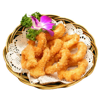 香酥鱿鱼圈600g 油炸食品点心 裹粉卷 鱿鱼 海鲜 新鲜 速冻食品 西
