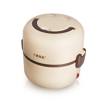十度良品SD-901电热饭盒插电加热饭盒蒸煮热饭器双层不锈钢内胆