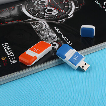 SSK飚王 SCRS022 风云高速专用microSD/TF单口读卡器 创意迷你 蓝色