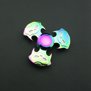 指尖陀螺头六臂金刚 三头六臂保龄球锌合金指尖陀螺 三头鬼 6.5-7.2cm