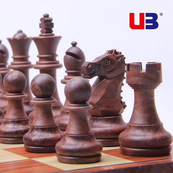 桌飞（UB) 友邦（UB）国际象棋儿童成人西洋木塑带磁性可折叠培训教学套装 3520L(XL号)