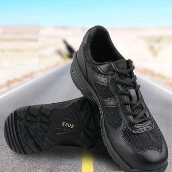 骏瑶网眼透气武警跑步鞋训练鞋黑色07a作训鞋 黑色 39