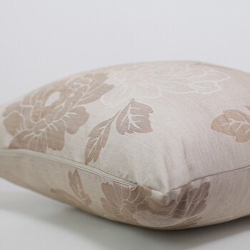 【京东直送】帛华布艺 抱枕套 靠垫套（不含芯）2个装45*45cm 精纺色织提花 馥郁芬芳原色