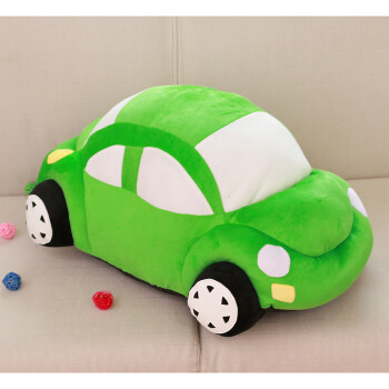 毛绒玩具小汽车车载玩偶甲壳虫汽车抱枕公仔靠垫男女孩生日礼物 绿色