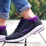 鸿星尔克女鞋运动棉鞋女秋冬季加绒加厚保暖休闲鞋旅游鞋女款 正黑 37