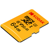 柯达(Kodak)内存卡64GB 存储卡TF卡(MicroSD)U3 A1 V30读速100MB/s行车记录仪&安防监控摄像头手机tf卡