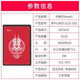 光威（Gloway）长江存储 512GB SSD固态硬盘 SATA3.0接口 弈Pro系列-国产颗粒/国产崛起