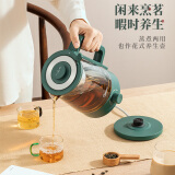 美的（Midea）养生壶智能复古喷淋式煮茶器煮茶壶烧水壶1L 电热水壶迷你玻璃花茶壶养生壶 MK-ZC10X1-103