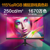 飞利浦 27英寸 144Hz 1ms IPS屏 微边框 115%sRGB广色域 游戏吃鸡 电竞显示器 显示屏 猛腾272M8