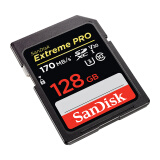 闪迪（SanDisk）128GB SD存储卡 U3 C10 V30 4K至尊超极速版数码相机内存卡 读速170MB/s 写速90MB/s