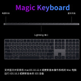 Apple苹果原装妙控键盘2magic keyboard/ipad/Mac笔记本电脑无线蓝牙键盘 妙控键盘-带数字键盘-中文深空灰色