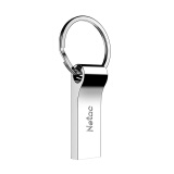 朗科（Netac）64GB USB2.0 U盘U275银色 创意电脑车载钥匙圈加密U盘 防水闪存盘