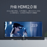 绿联 HDMI2.0分配器一进四出4K60Hz 1进4出高清视频分屏器 笔记本电脑接电视投影仪一分四 2.0分配器